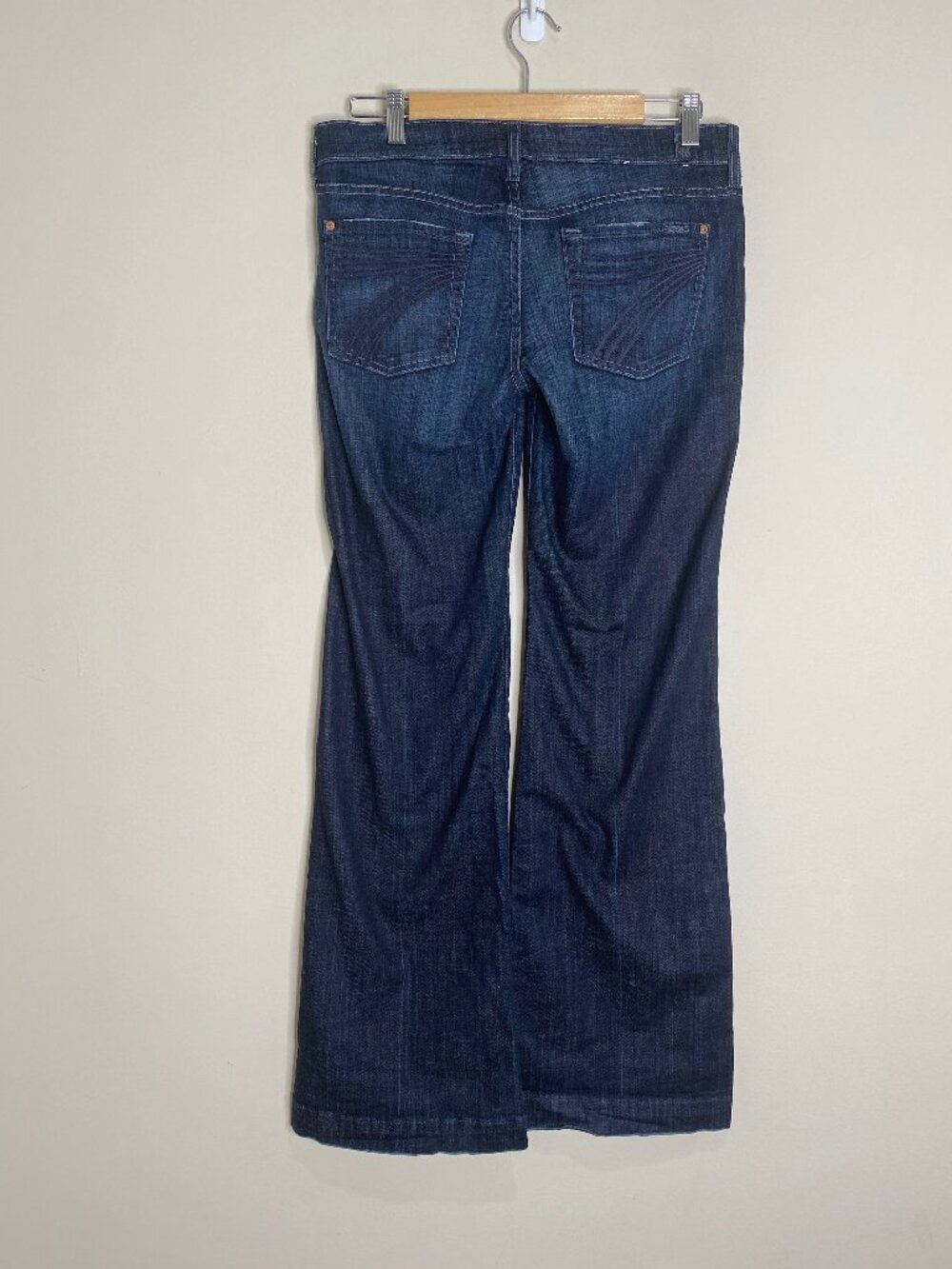 7 For All Mankind 7FAM Dojo Y2K Dark Wash Flare Jeans sz 30